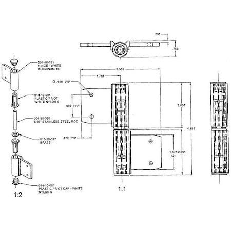 Strybuc DOOR HINGE MILL 56-141LH